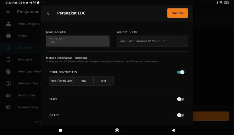 integrasi Accurate POS ke EDC BCA